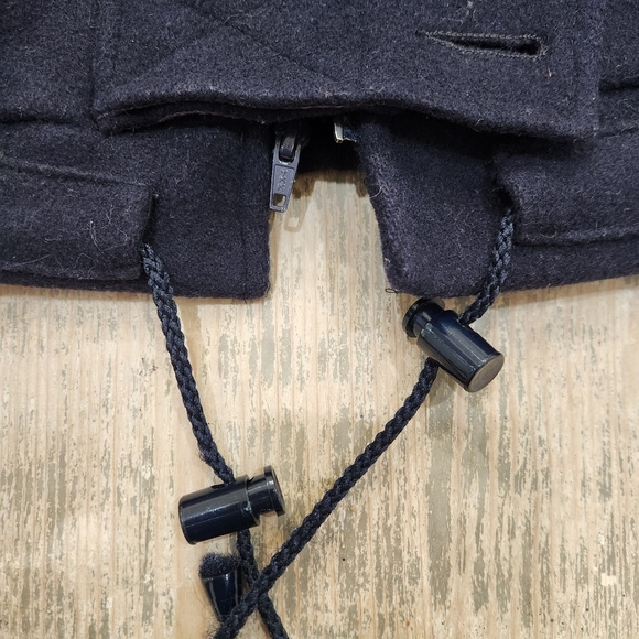 VINTAGE TRENDZ Oversized WOOL COAT Navy,/Brown, Women's 13/14 - Picture 10 of 10